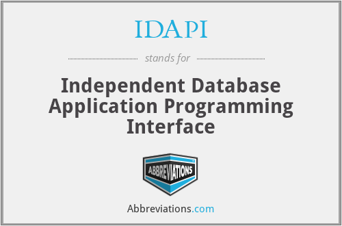What does IDAPI stand for?