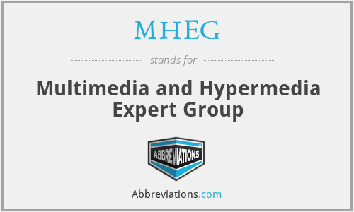 What does MHEG stand for?