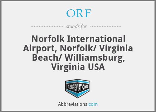 Orf Norfolk International Airport Norfolk Virginia Beach Williamsburg Virginia Usa