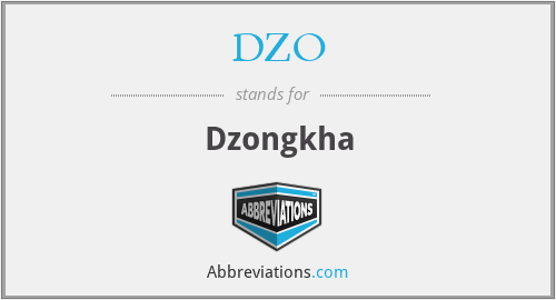 What does dzongkha stand for?