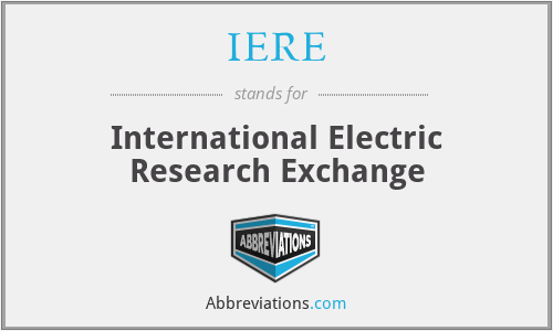 IERE - International Electric Research Exchange