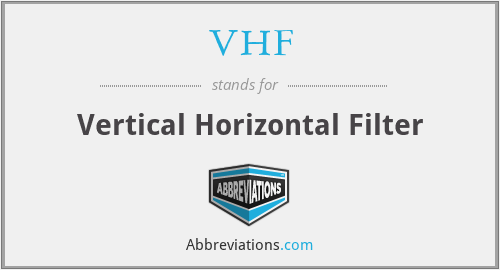 VHF - Vertical Horizontal Filter