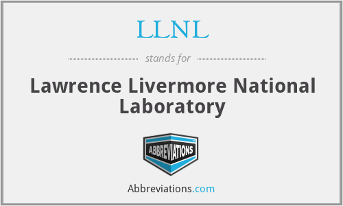 What does LLNL stand for?