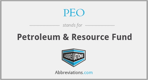 What does PEO stand for?