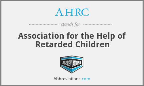 What does AHRC stand for?