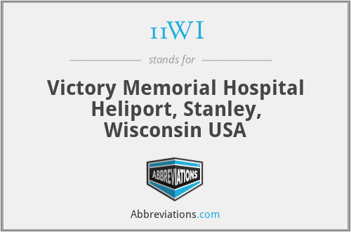 11WI - Victory Memorial Hospital Heliport, Stanley, Wisconsin USA