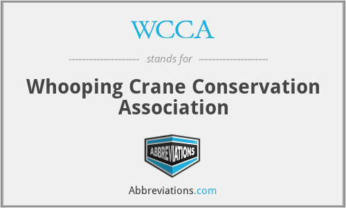 WCCA - Whooping Crane Conservation Association