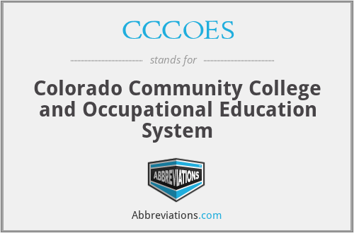 What does CCCOES stand for?