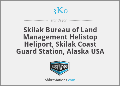 3K0 - Skilak Bureau of Land Management Helistop Heliport, Skilak Coast Guard Station, Alaska USA