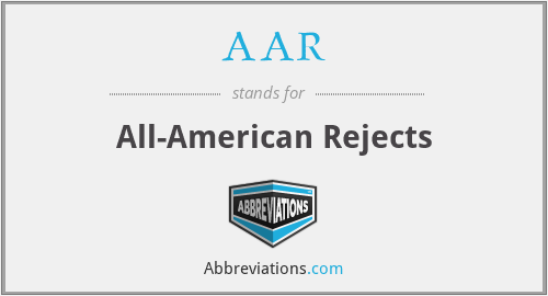 What does AAR stand for?