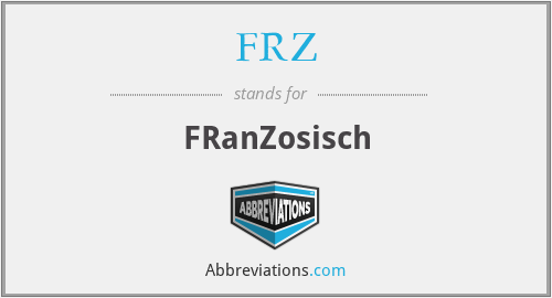 What does FRZ. stand for?