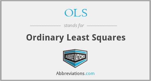 What does OLS stand for?
