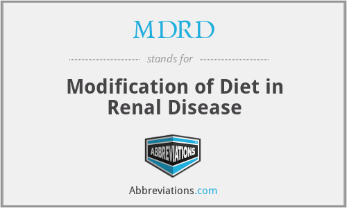 What does MDRD stand for?