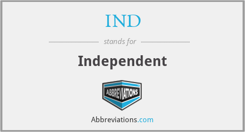 What does IND. stand for?