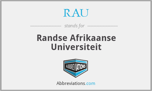 What does RAU stand for?