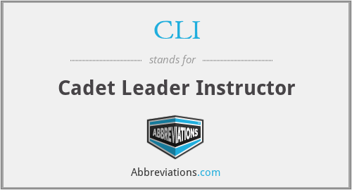 CLI - Cadet Leader Instructor