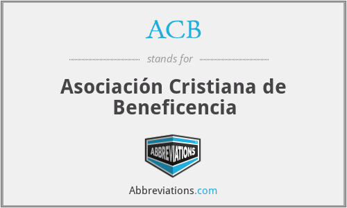ACB - Asociación Cristiana de Beneficencia