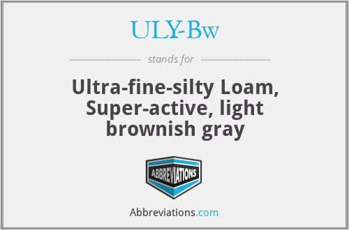 What does ULY-BW stand for?