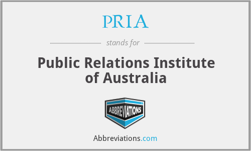 What does PRIA stand for?