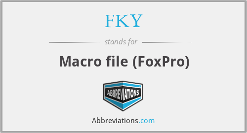 What does FKY stand for?
