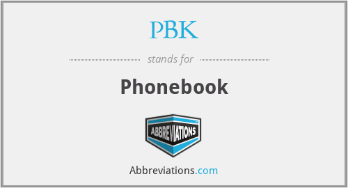 What does PBK stand for?