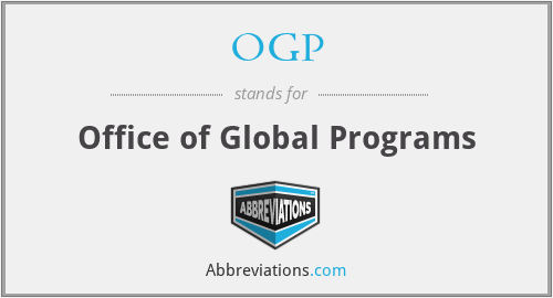 OGP - Office of Global Programs