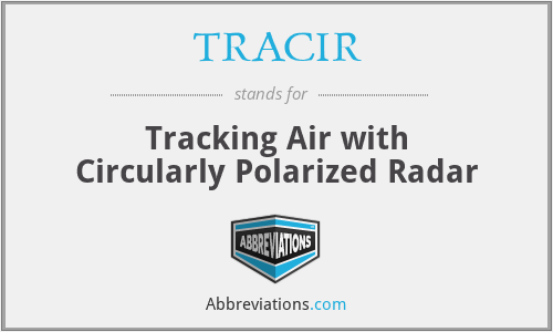 TRACIR - Tracking Air with Circularly Polarized Radar