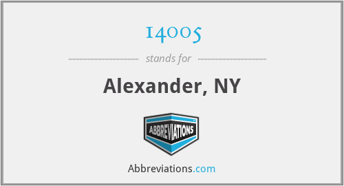 14005 - Alexander, NY