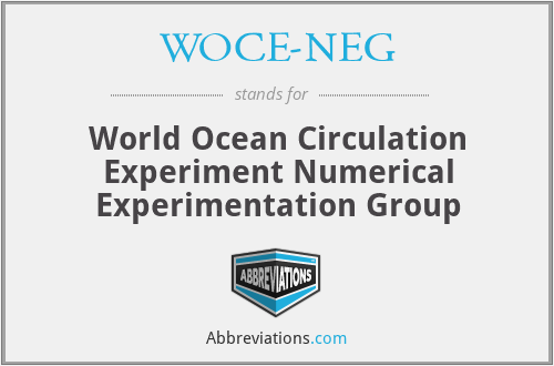 What does WOCE-NEG stand for?