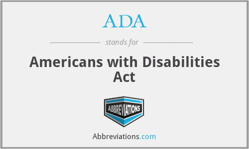 What does ADA stand for?
