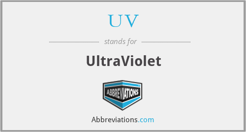What does UV stand for?