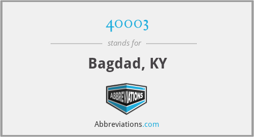 40003 - Bagdad, KY