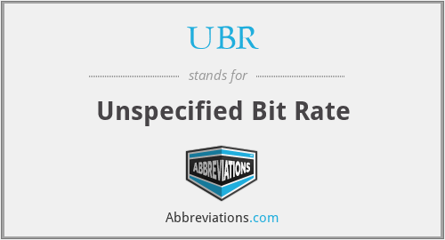 What does UBR stand for?