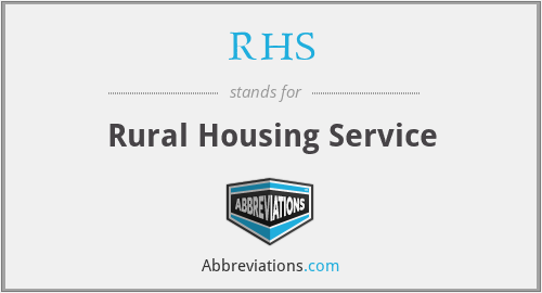RHS - Rural Housing Service