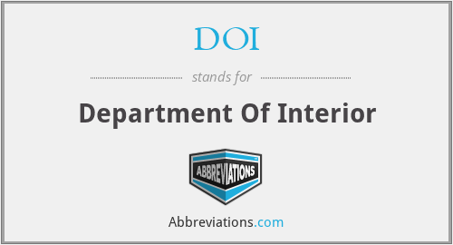 What Is The Abbreviation For Department Of Interior