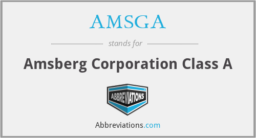 What does AMSGA stand for?