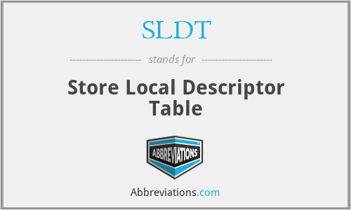 What does SLDT stand for?