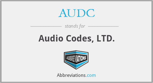 What does AUDC stand for?