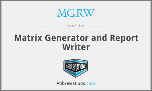 MGRW - Matrix Generator and Report Writer