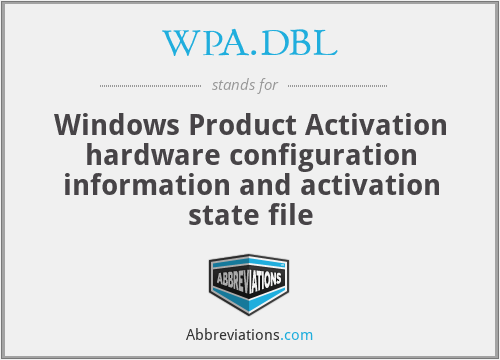 What does WPA.DBL stand for?