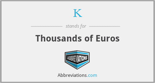 What does K€ stand for?
