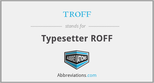 What does typesetter stand for?