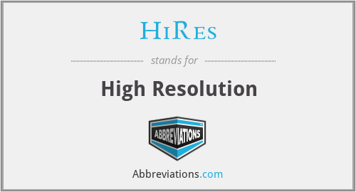 What does HIRES stand for?