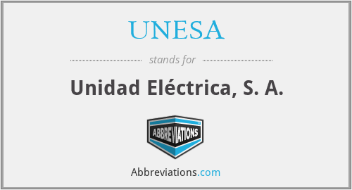 What does UNESA stand for?