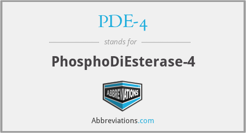 What does PDE-4 stand for?