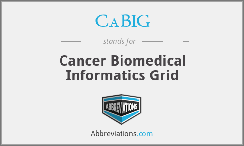 What does CABIG stand for?