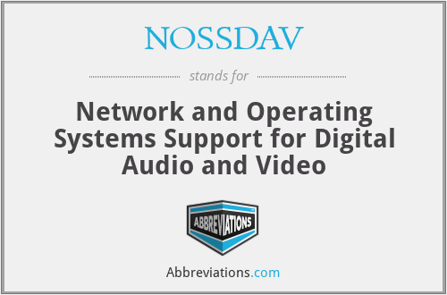 NOSSDAV - Network and Operating Systems Support for Digital Audio and Video