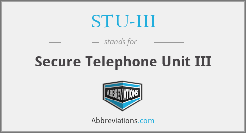 STU-III - Secure Telephone Unit III