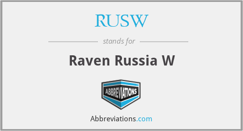 What does RUSW stand for?