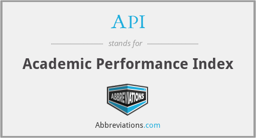 What does API stand for?